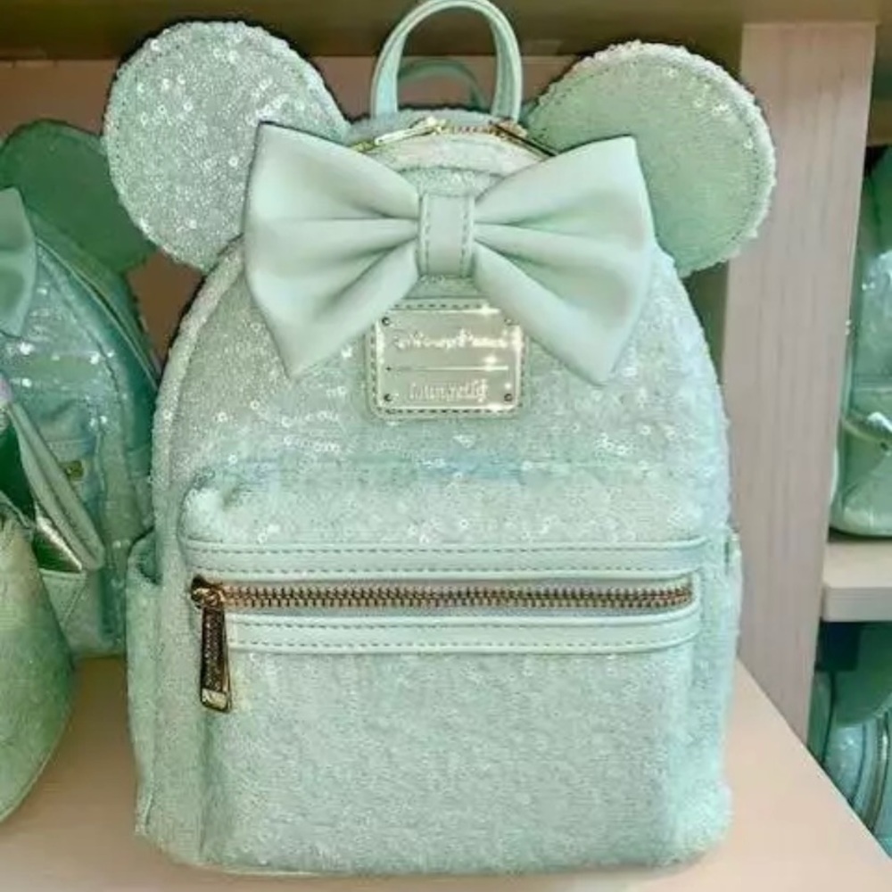 Mint Sequins Loungefly backpack - BNWT Disney